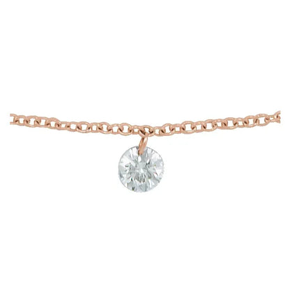 14k guld petit armbånd med diamant