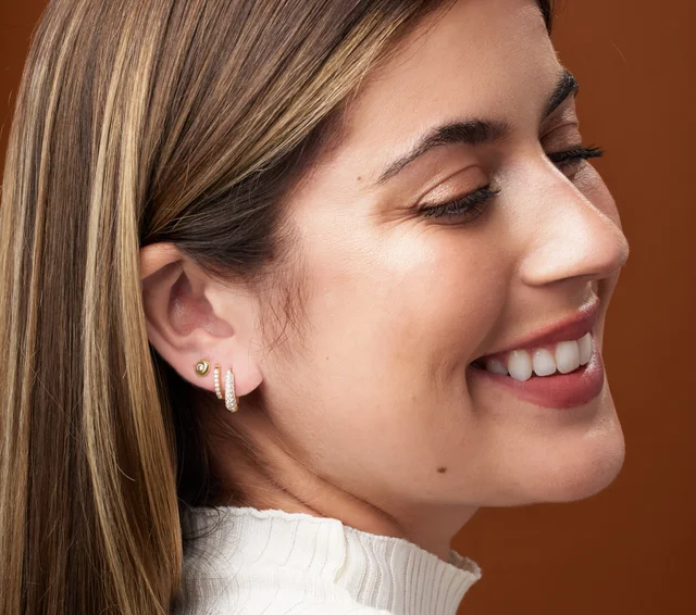 14 kt. Guld Hoops med 0,20ct laboratoriedyrkede diamanter