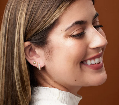 14 kt. Guld Hoops med 0,20ct laboratoriedyrkede diamanter