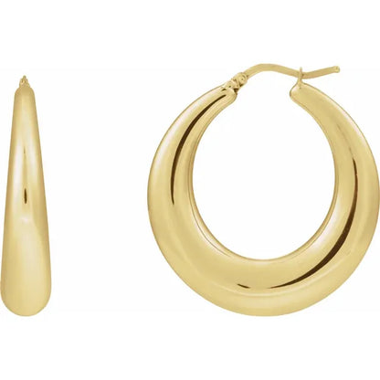 Puffer hoops øreringe