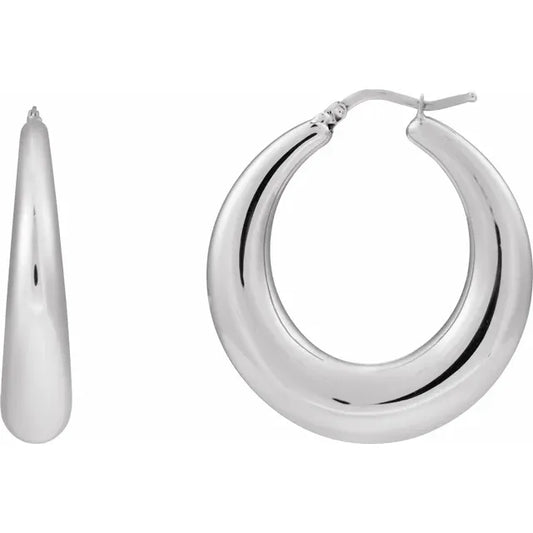 Puffer hoops øreringe