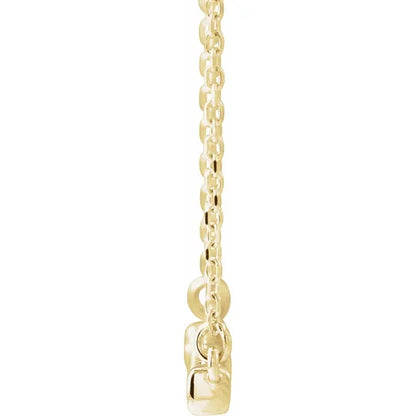 14 kt guldhalskæde med diamantbar