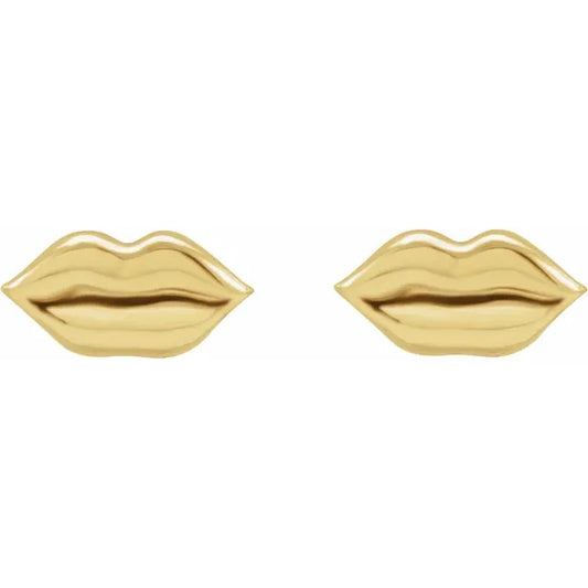 14 karat guldørestikker Læber