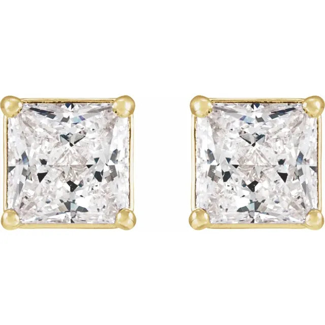 Moissanite ørering 14kt guld