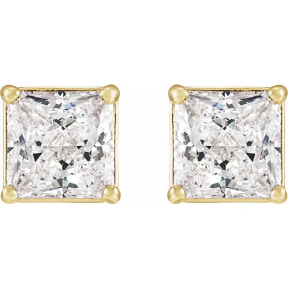Moissanite ørering 14kt guld