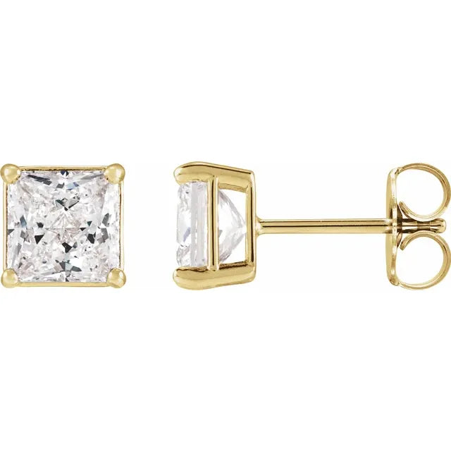 Moissanite ørering 14kt guld