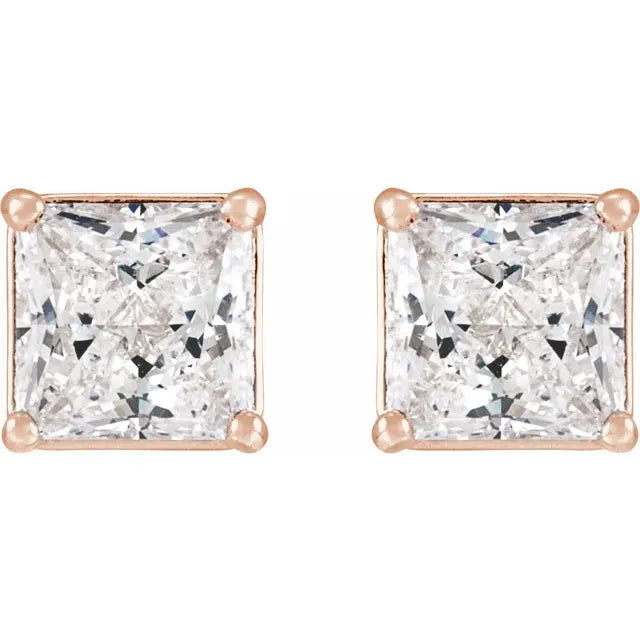Moissanite ørering 14kt guld