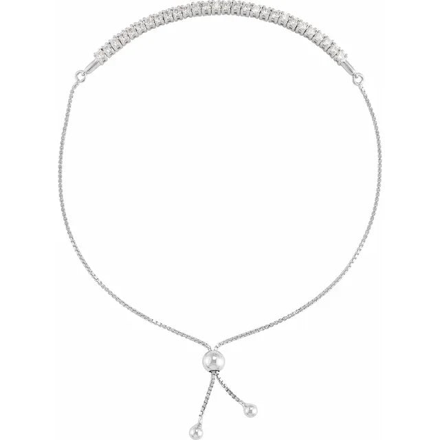 14kt guld Bolo Armbånd med diamanter