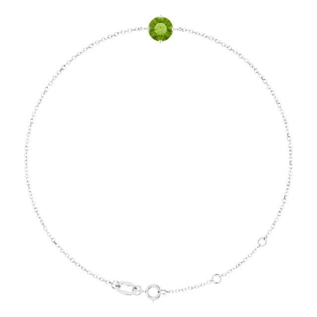 14kt guldarmbånd med naturlig peridot