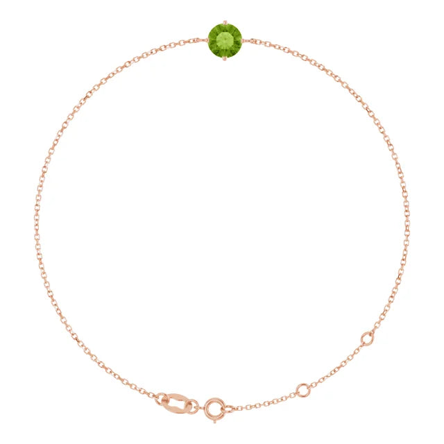 14kt guldarmbånd med naturlig peridot