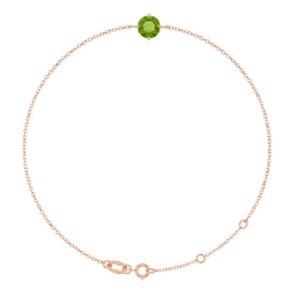 14kt guldarmbånd med naturlig peridot