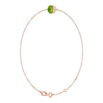 14kt guldarmbånd med naturlig peridot