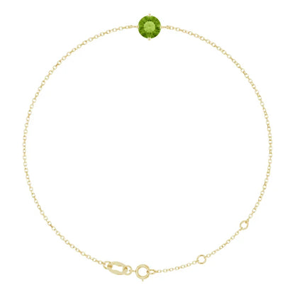 14kt guldarmbånd med naturlig peridot