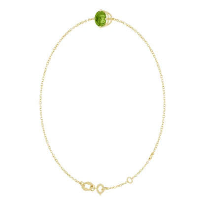 14kt guldarmbånd med naturlig peridot