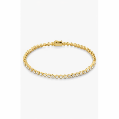 Tennisarmbånd Bezel - eksklusivt design med Moissanite ædelsten