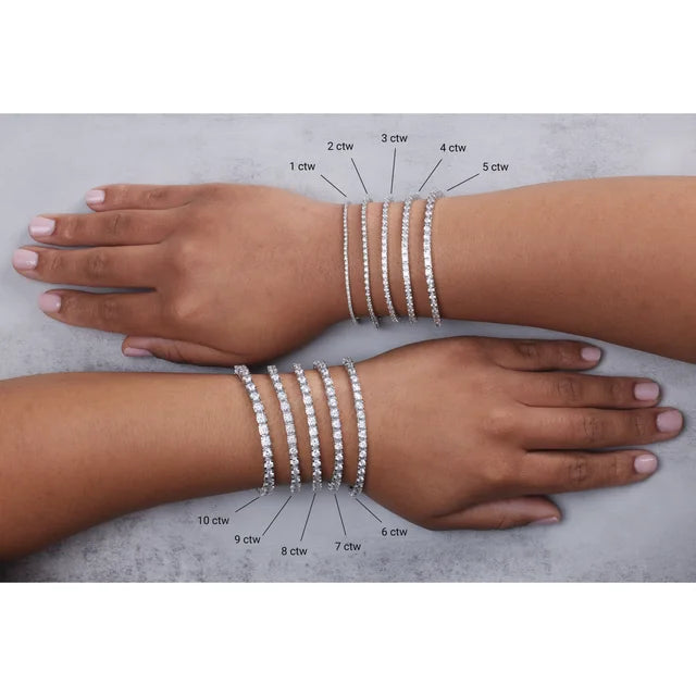 Tennisarmbånd i 14 karat guld med 1–5ct diamanter